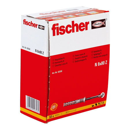 fischer Nagelplug N 8x80mm 50st-035769