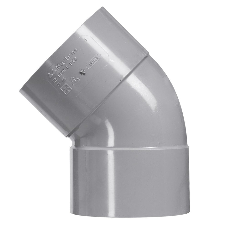 Martens PVC Bocht 2x Lijmmof 3,2mm 45°-049993