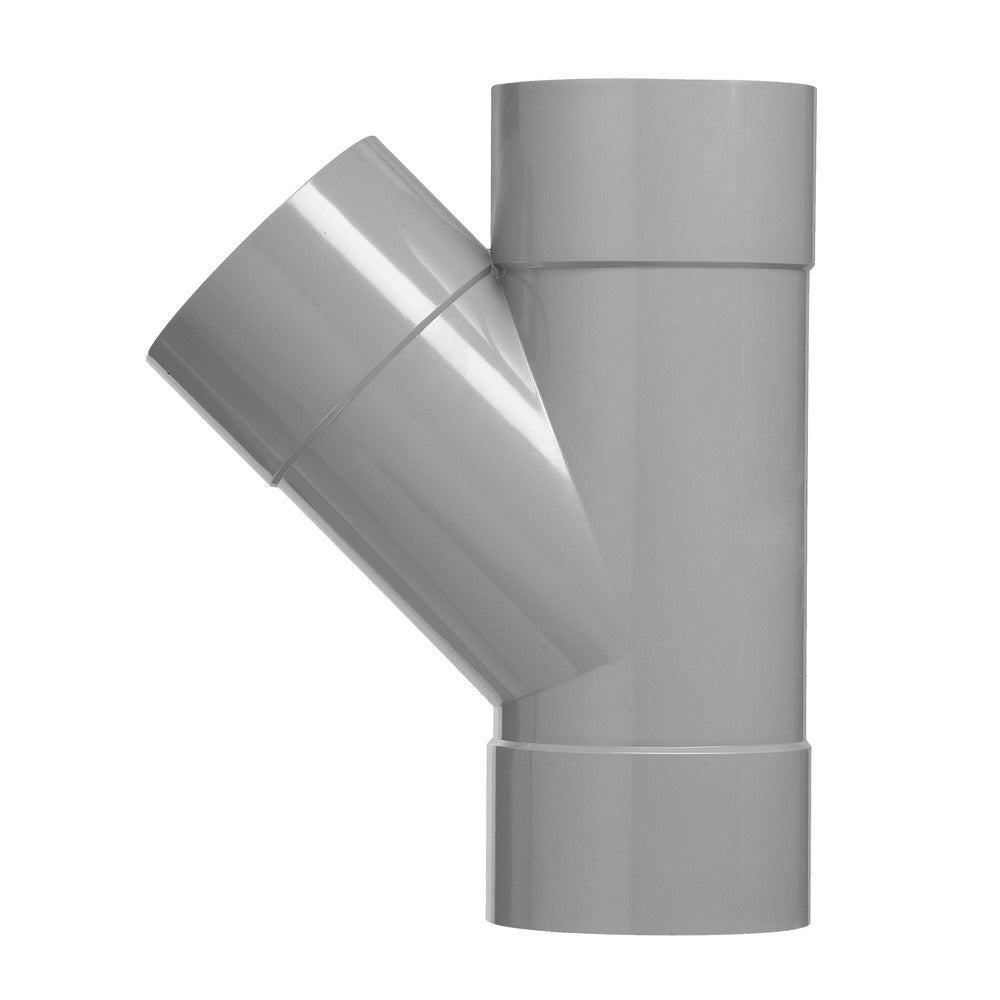 T-Stuk PVC 3x lijmmof wanddikte 3,2 mm Ø 40 mm 45° KOMO-keur-050149