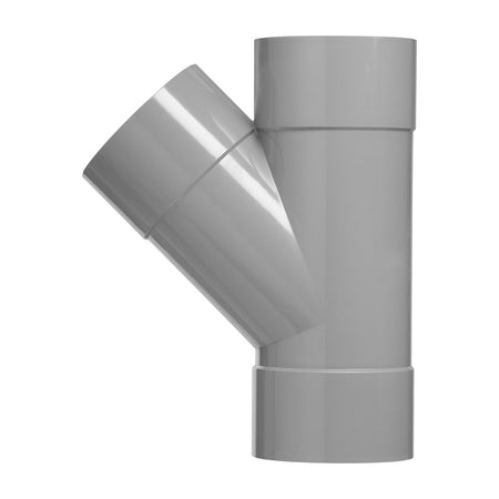 T-Stuk PVC 3x lijmmof wanddikte 3,2 mm Ø 110x50 mm 45° KOMO-keur-050297