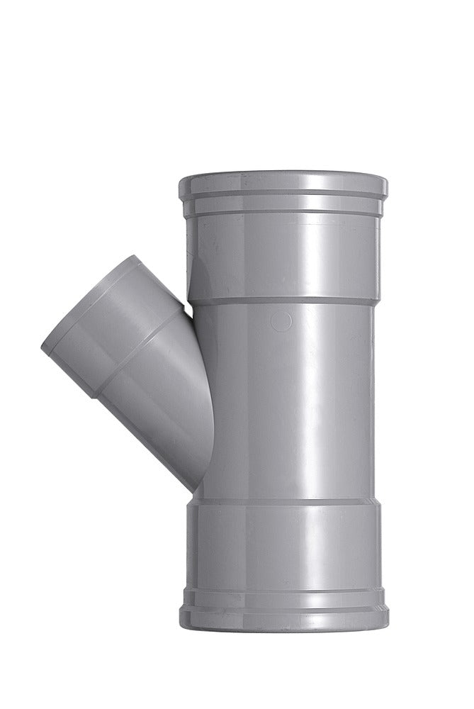 Martens PVC T-stuk 2x Manchetmof/1x lijmmof 3,2mm 110mm 45°-050521