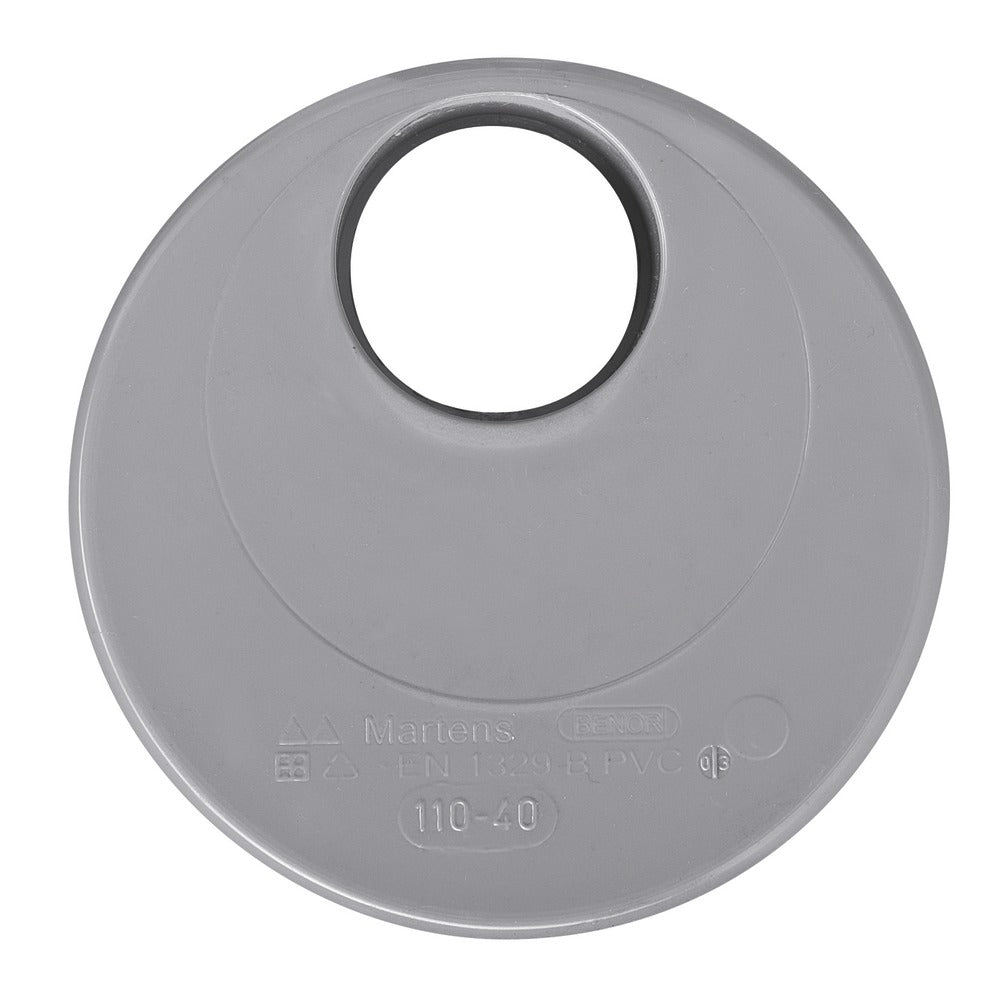 Inzetverloopstuk PVC wanddikte 3,2 mm Ø 110x40 mm t.b.v. binnenhuisriolering-050726