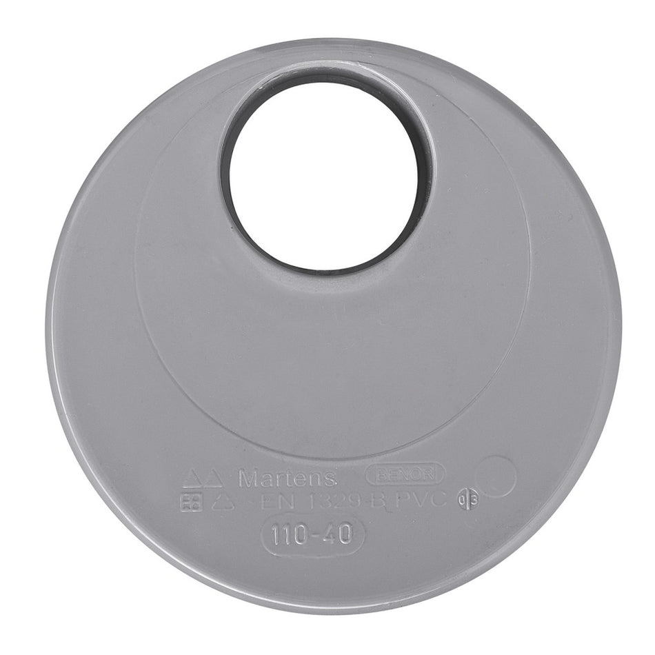 Inzetverloopstuk PVC wanddikte 3,2 mm Ø 110x40 mm t.b.v. binnenhuisriolering-050726