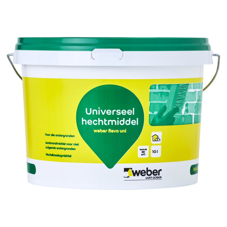 Weber.flevo hechtmiddel Uni wit universeel voor binnen en buiten 10 liter-066234