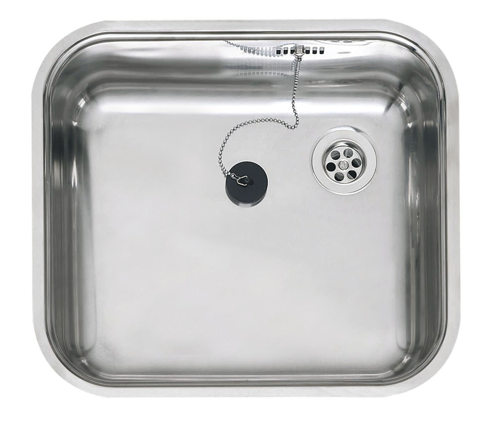Reginox Spoelbak B2914LLU02GDS RVS enkel 40x35cm vierkant inleg afvoer 50 cm-078859