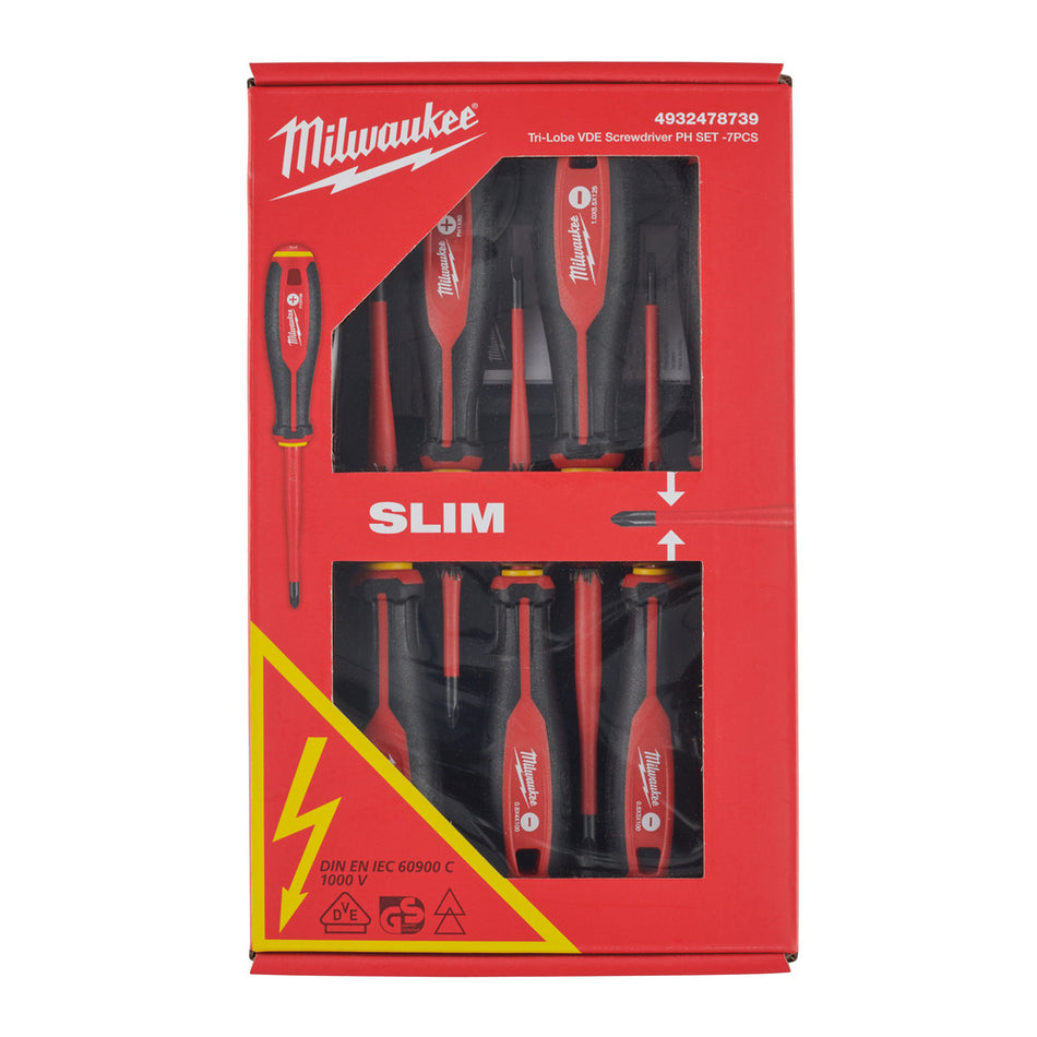 Milwaukee Schroevendraaierset VDE Tri-Lobe SL/PH 7-Delig-10000064