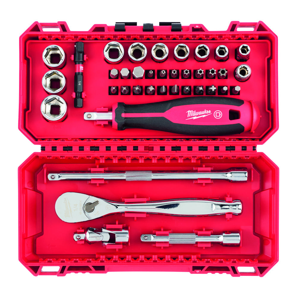 Milwaukee Dopsleutelset 38-Delig In Cassette 1/4''-10000079