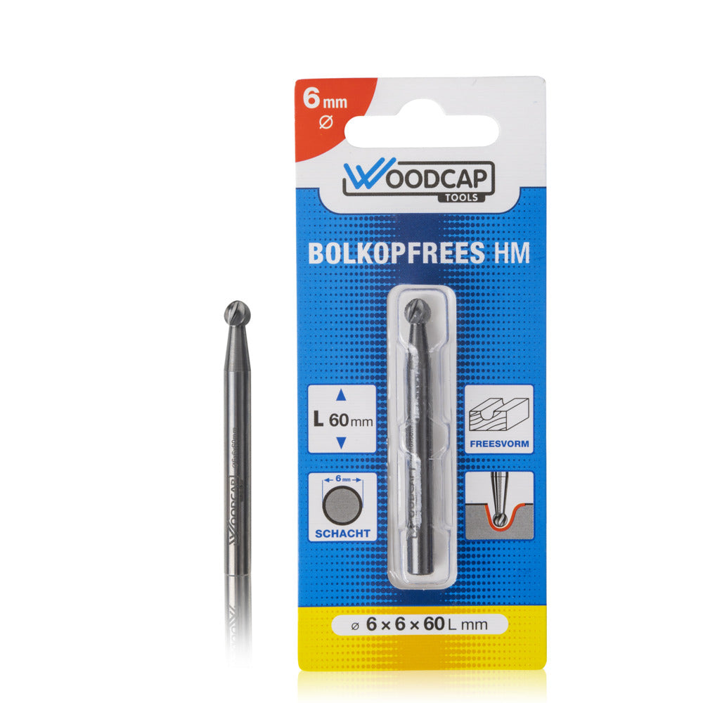 Woodcap Tools HM Bolkopfrees ø6mmx6x60mm-10000171