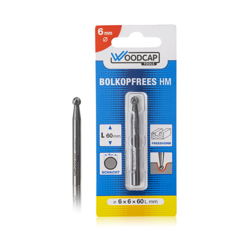 Woodcap Tools HM Bolkopfrees ø6mmx6x60mm-10000171