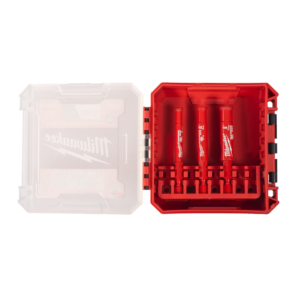 Milwaukee Diamantborenset Hex Plus Nat/Droog 6/8/10mm 3-delig-10000303