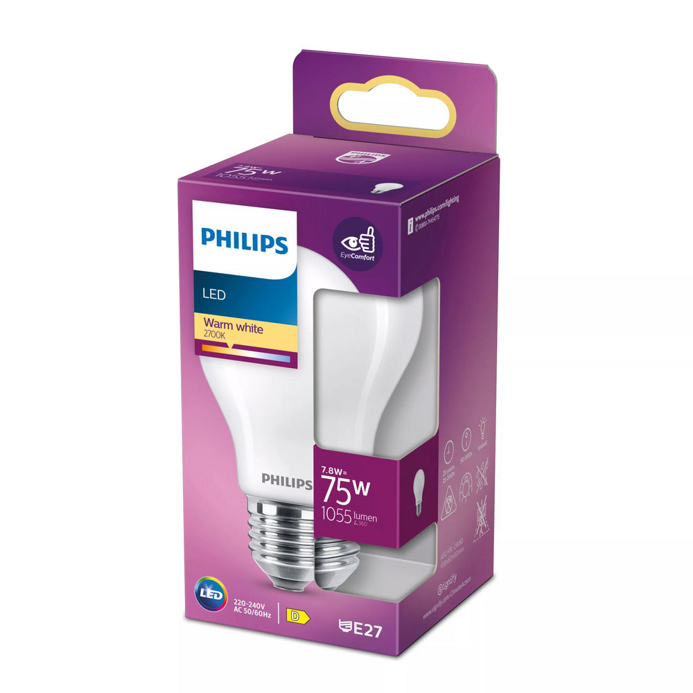 Philips LED Classic 75W A60 E27 ND 1PFSRT4 Warmwit Mat-10000409