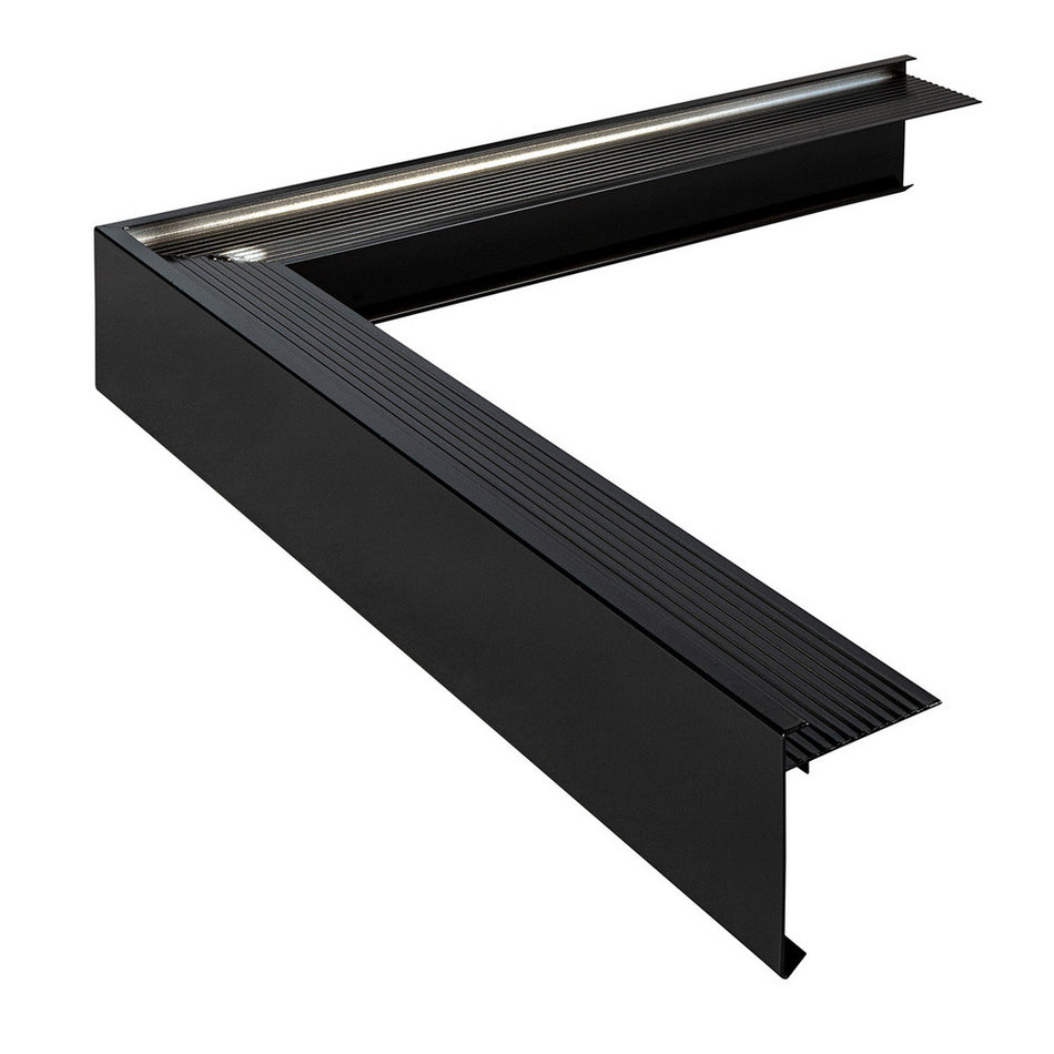 Roval Daktrim Standaard Buitenhoek Aluminium Zwart 60x64mm 50x50cm-10000569