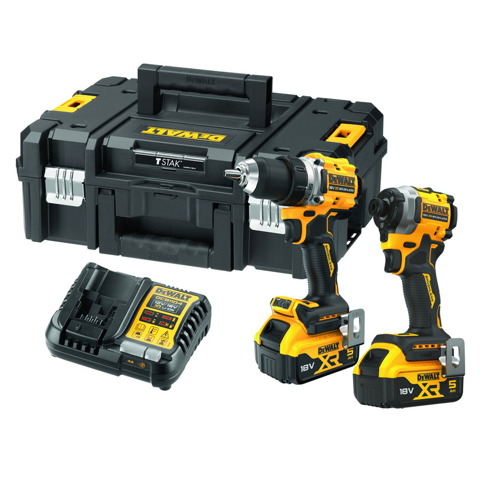 DeWALT XR Combo Voordeelset DCD800 + DCF850 - 2x 5Ah 18V In TSTAK-10000782