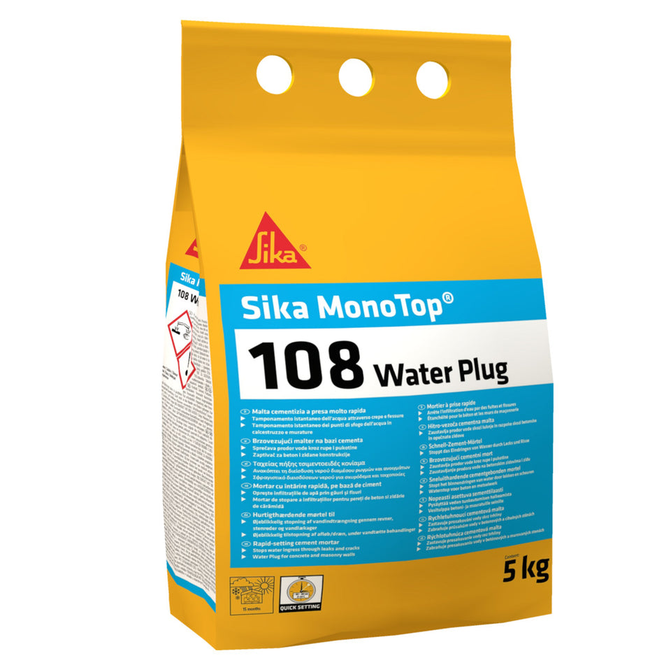 Sika MonoTop Waterdichtingsmortel 108 WaterPlug 5kg-10000795