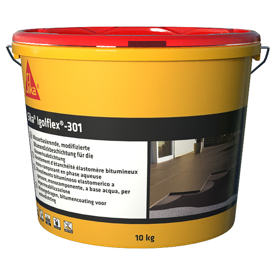 Sika Igolflex Waterdicht Membraan 301 Vloeibaar Bitumen 10kg-10000796