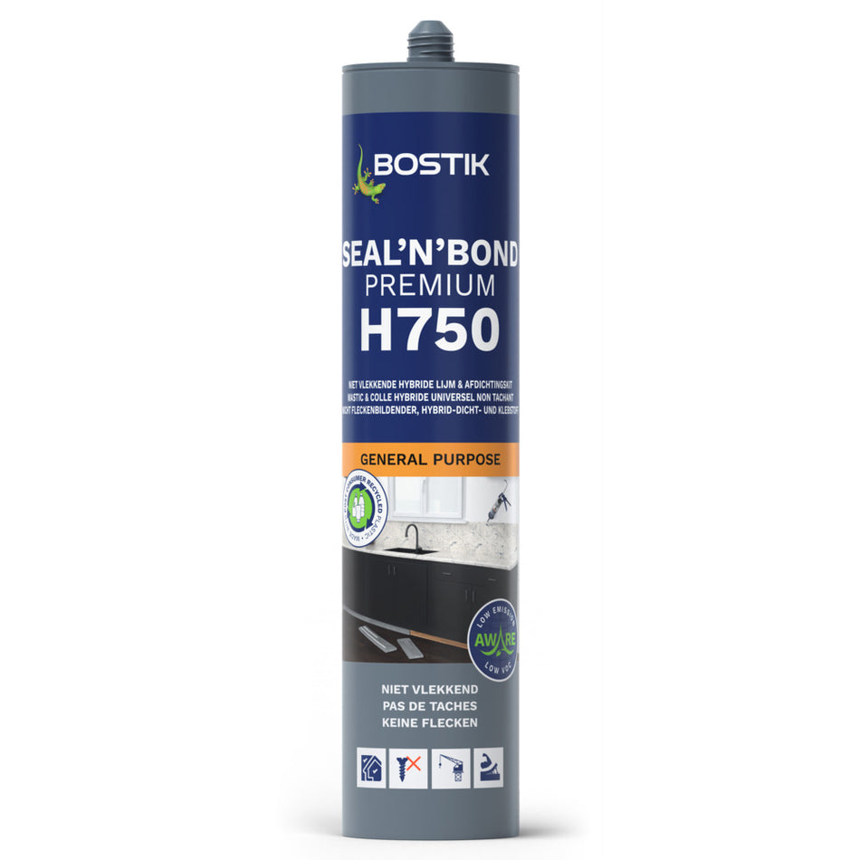 Bostik H750 SealNBond Zwart 290ml-10000922