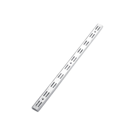F-Systeem Wandrailsysteem staal gelakt 200 cm wit dubbel 2 stuks-107031
