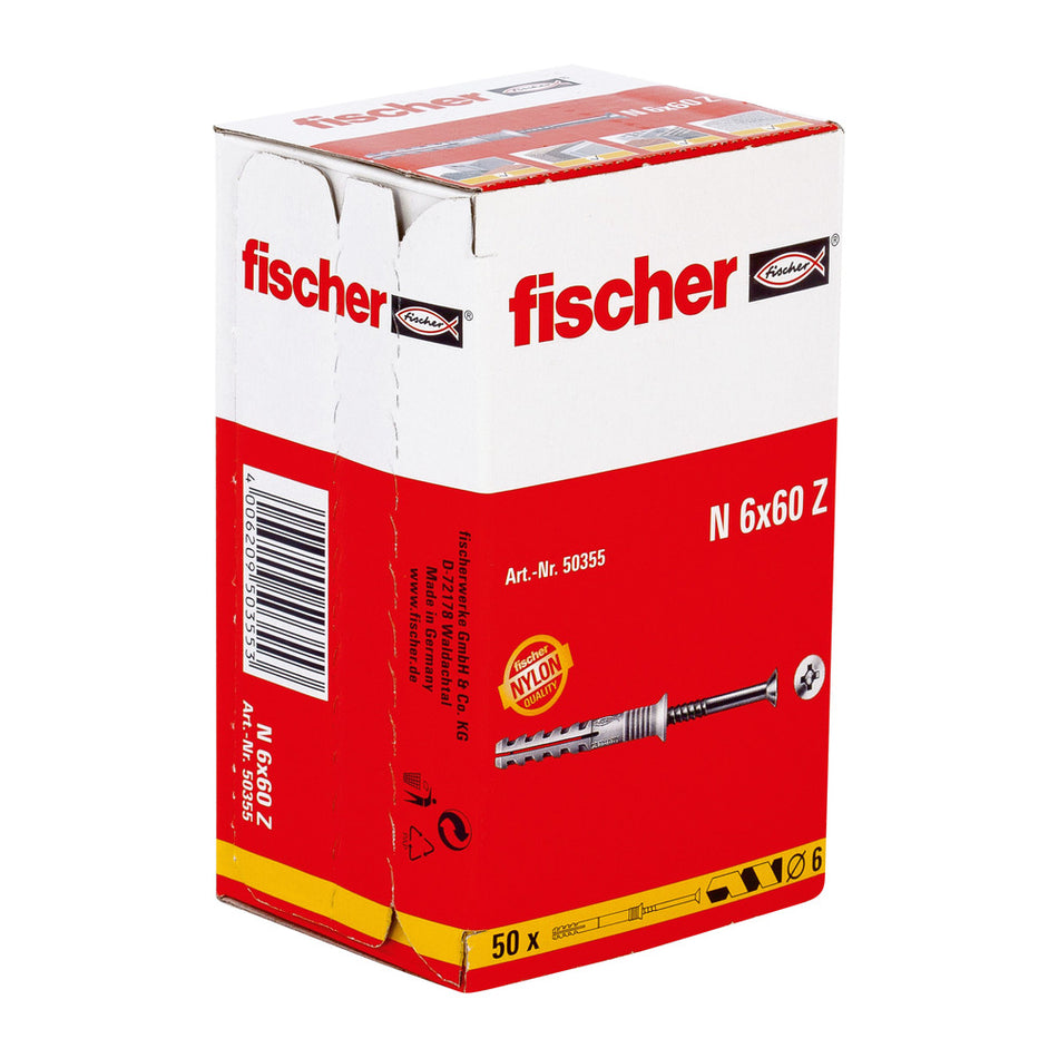 fischer Nagelplug N 6x60mm 50st-107597