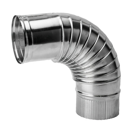 Burgerhout Bocht Rookgasafvoer Aluminium 90° Ø100mm-117744