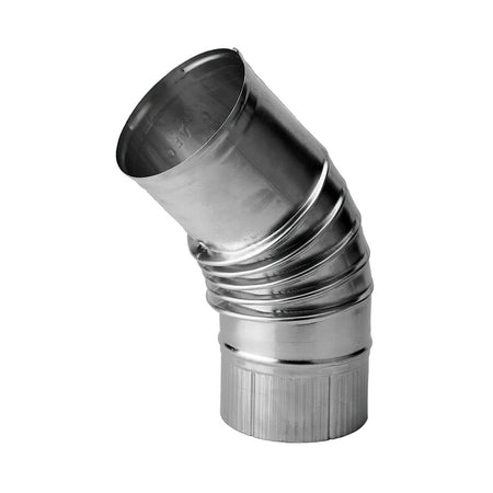 Burgerhout Bocht Rookgasafvoer Aluminium 45° Ø100mm-117809