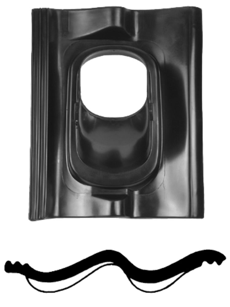 Ubbink Dakdoorvoerpan Sneldek Kunststof Zwart 25-45° Ø110-131mm-206298