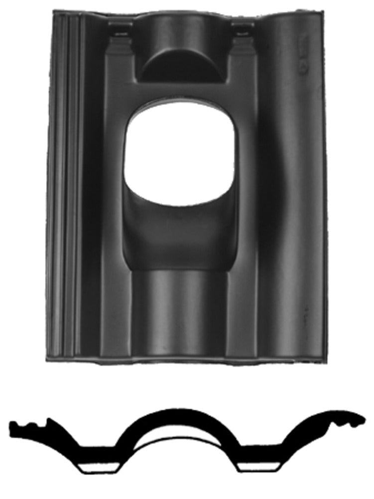 Ubbink Dakdoorvoerpan Neroma Kunststof Zwart 25-45° Ø110-131mm-206301