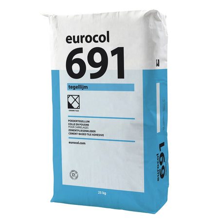 Eurocol 691 Poedertegellijm Grijs 25kg-241309