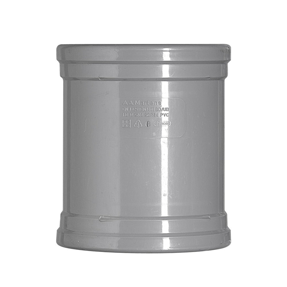 Overschuifmof PVC 2x manchetmof wanddikte 3,2 mm Ø 125 mm KOMO-keur-268630