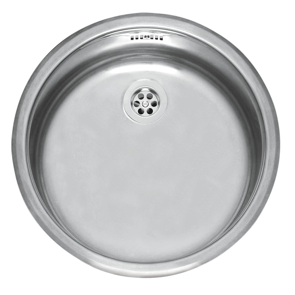 Reginox Spoelbak B280RLU02GDS RVS rond opbouw afvoer 50 cm-287012