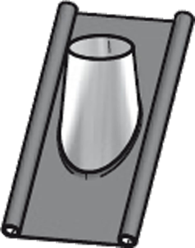 Holetherm Loodslab 20-45° RVS/keramische wol Ø 200 mm blank RVS-313382