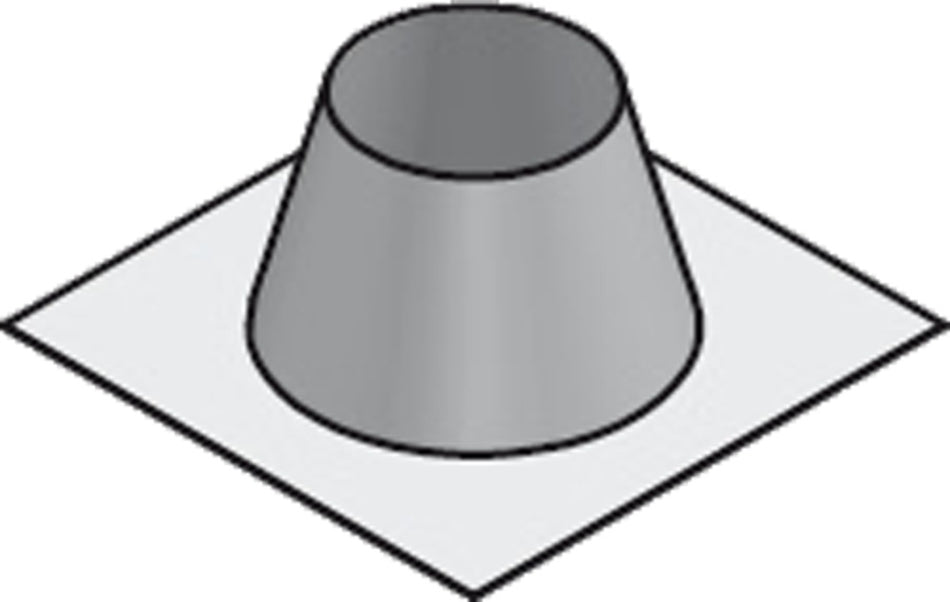 Holetherm Dakplaat 0-10° RVS/keramische wol Ø 200 mm blank RVS-316567