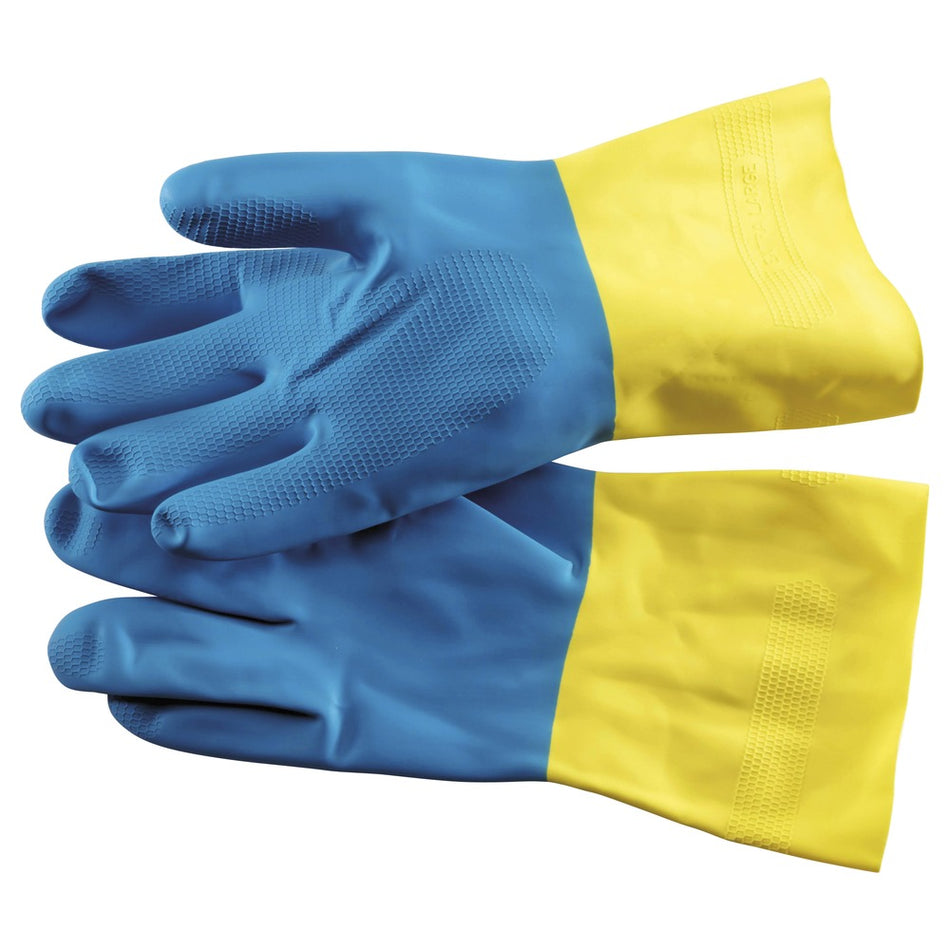 CERVA Werkhandschoenen Caspia Latex/Neopreen Blauw/Geel-342671