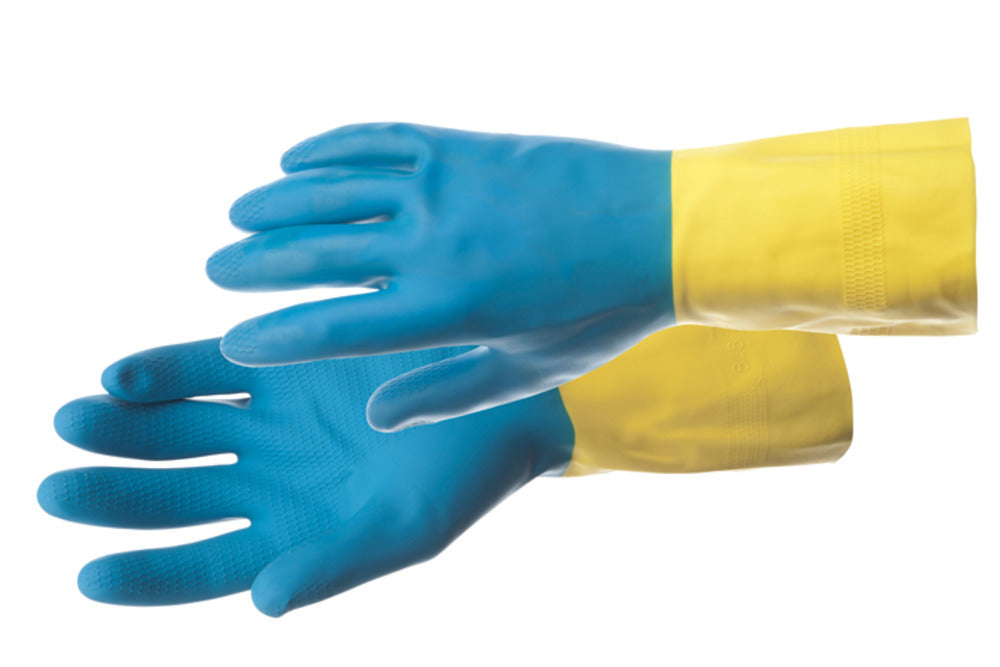 CERVA Werkhandschoenen Caspia Latex/Neopreen Blauw/Geel-356804