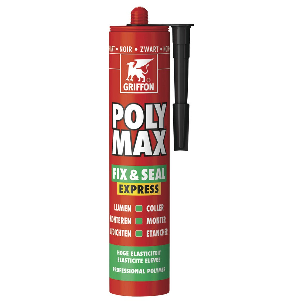 Griffon Poly Max Fix & Seal Express Zwart 425gr-408597