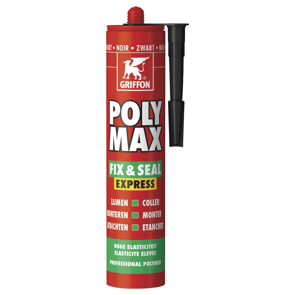 Griffon Poly Max Fix & Seal Express Zwart 425gr-408597