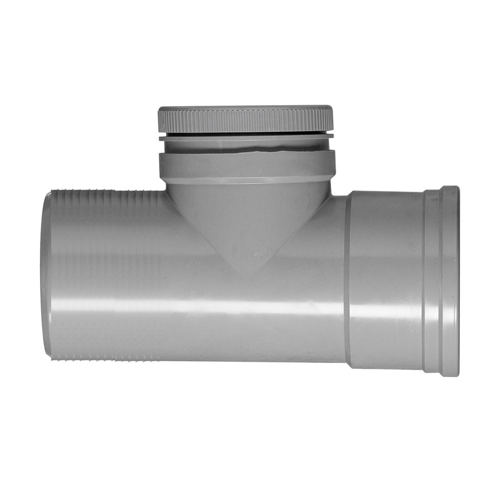 Ontstoppingsstuk PVC 1x machetmof/spie wanddikte 3,2 mm Ø 125 mm KOMO-keur-434758