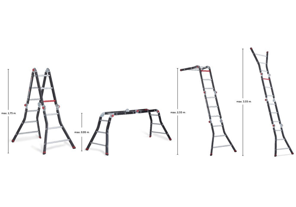 Altrex Varitrex-Prof Vouwladder Prof Aluminium 4x3 Treden Inclusief Platform-445978