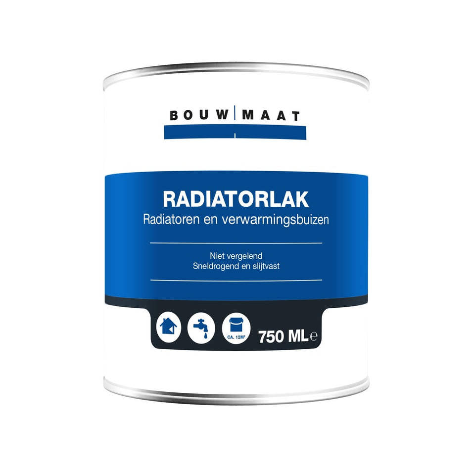 Bouwmaat Radiatorlak Acryl Wit B210  0,75L-461841