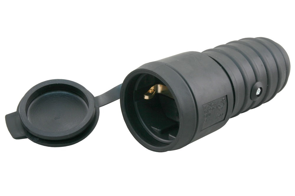 Contrastekker Zwart 55x82x55mm 10/16A Randaarde-471349