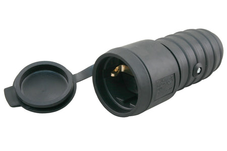 Contrastekker Zwart 55x82x55mm 10/16A Randaarde-471349
