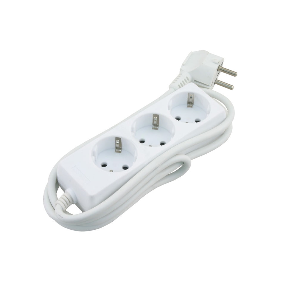 Q-Link Stekkerdoos 3-voudig Wit Randaarde 2300W 1.5m-475464
