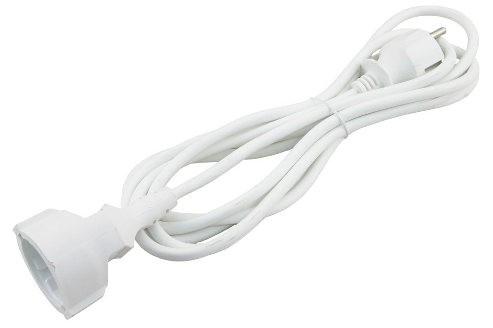 Exin verlengsnoer randaarde, 2500W 3 x 1.0 mm². 5 m wit-476788