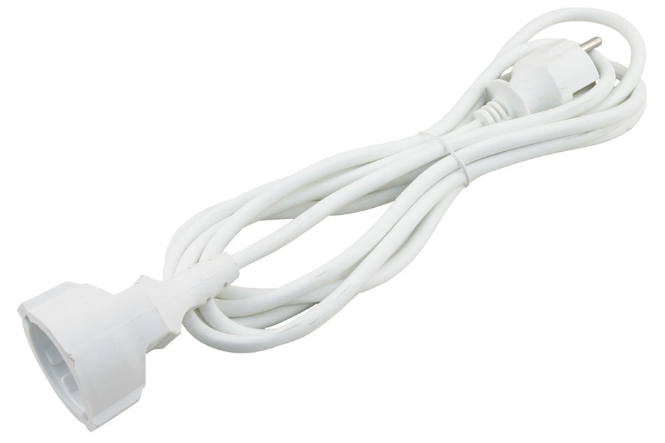 Exin verlengsnoer randaarde, 2500W 3 x 1.0 mm². 5 m wit-476788