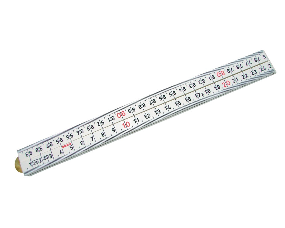 Duimstok Kunststof Wit 1m-500915