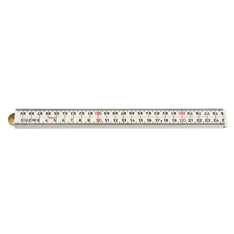 Duimstok Kunststof Wit 1m-500915