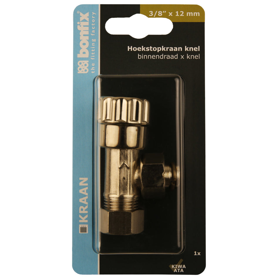 BONFIX Hoekstopkraan 3/8''x12 mm chroom knel-507743