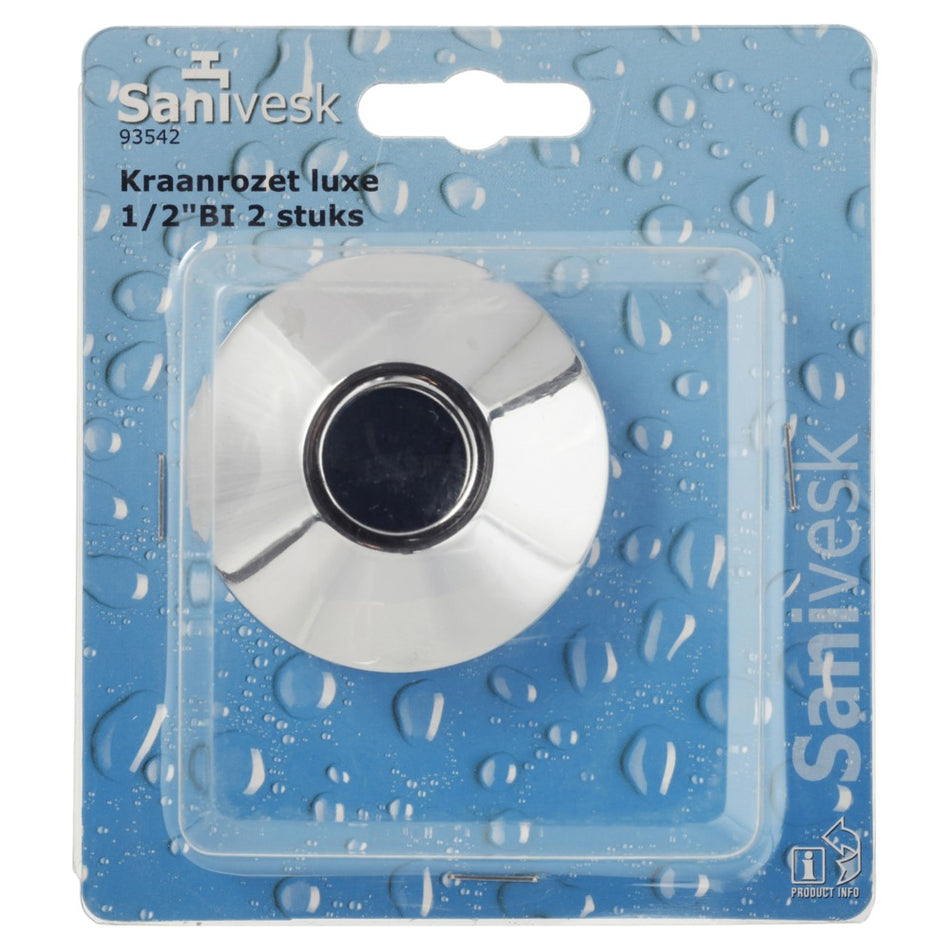 Sanivesk Kraanrozet messing verchroomd 1/2'' luxe-508463