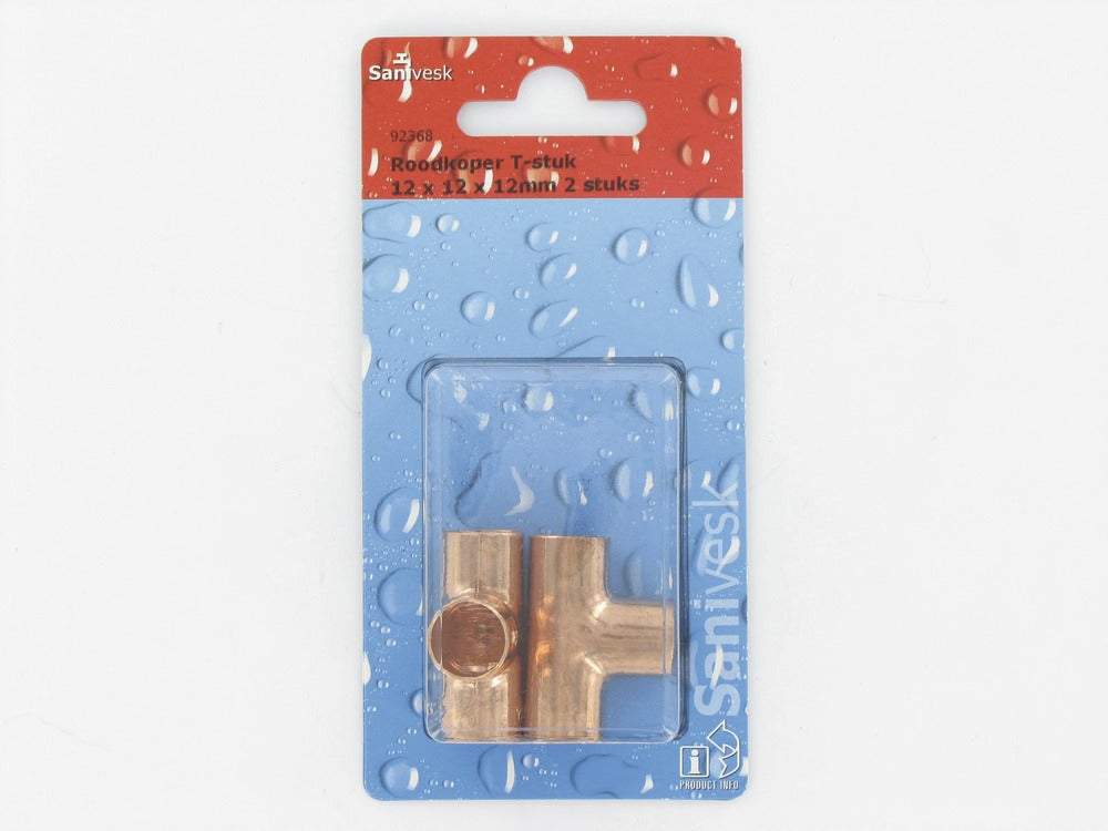 T-stuk roodkoper 12x12x12 mm-509140