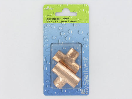 T-stuk roodkoper 15x15x15 mm-509159