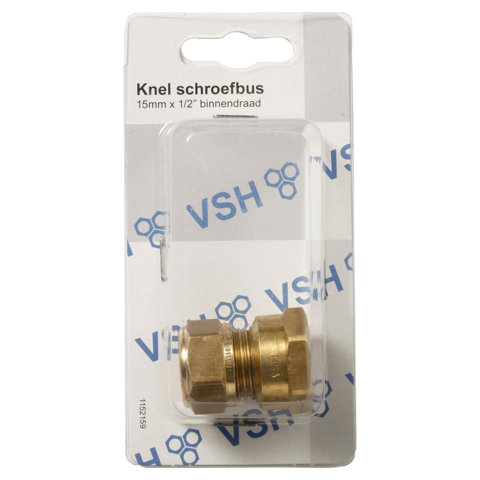 VSH Knel/draad schroef buitendraads 15 mm x 1/2'' binnendraad-511434